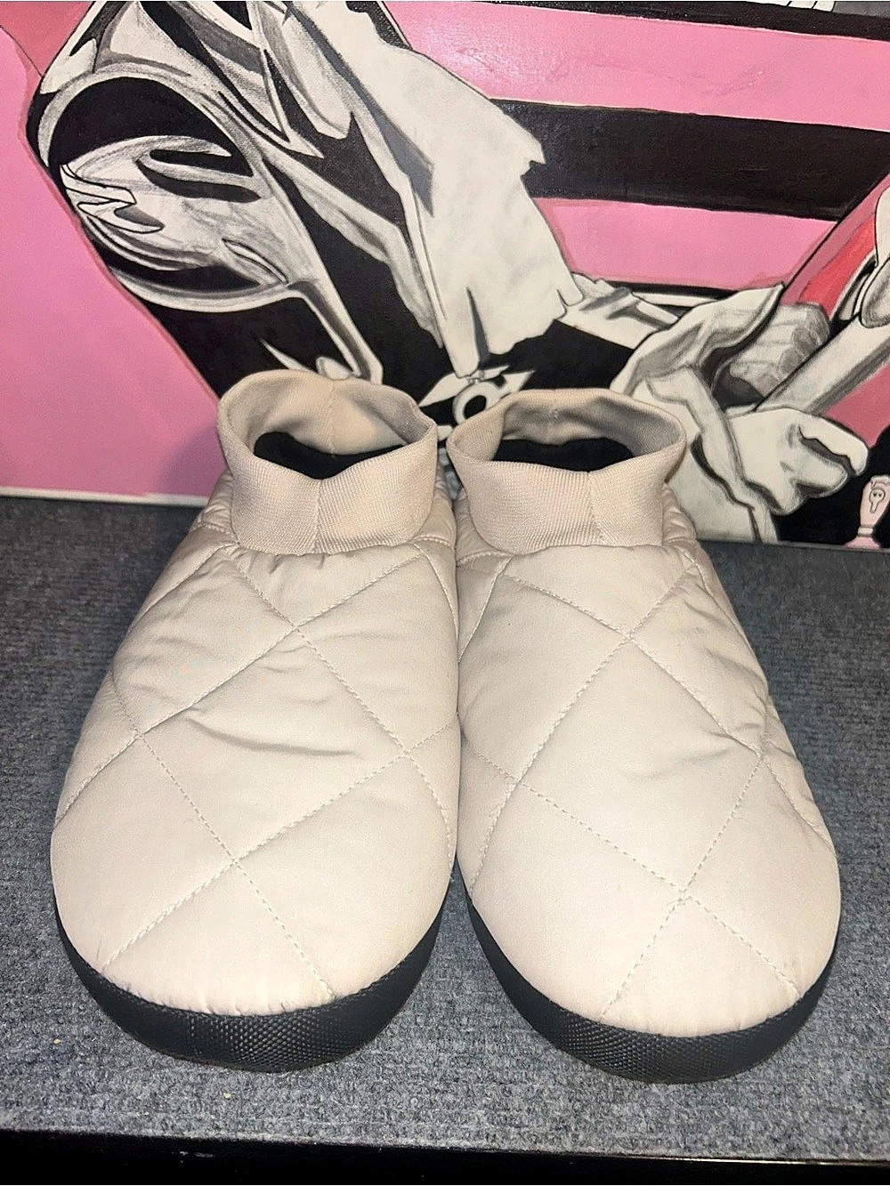 Frank And Oak The Skyline Slippers Quilted White